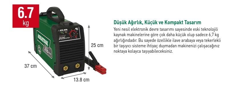 Askaynak Süper İnverter 205 ağırlık