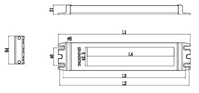 M9P Led Makina Aydınlatma Lambası Teknik Çizim