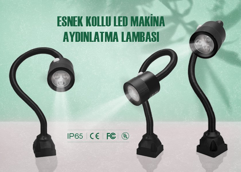 M3W Esnek Kollu Led Makina Aydınlatma Lambası