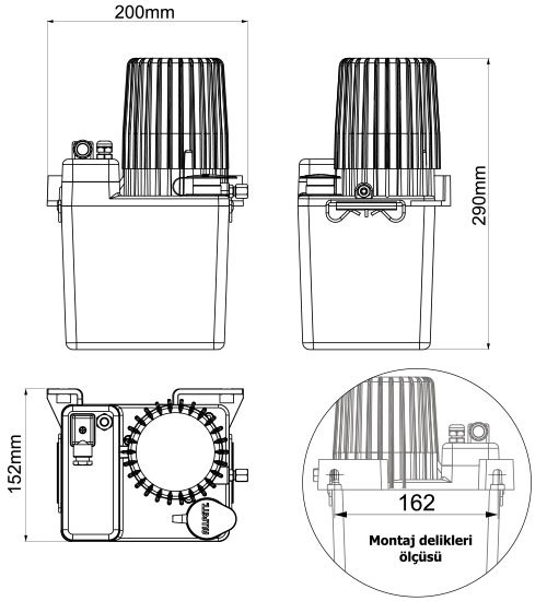 lubmatic mini sıvı yağlama sistemi teknik çizim