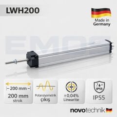 LWH200 Lineer Potansiyometre – 200 mm Strok