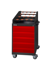 TA30840 16 Parça CNC Çekmeceli Takım Arabası Kırmızı