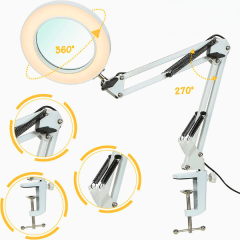 UPX 803L 5X LED Işıklı Akrobat Büyüteç Lambası